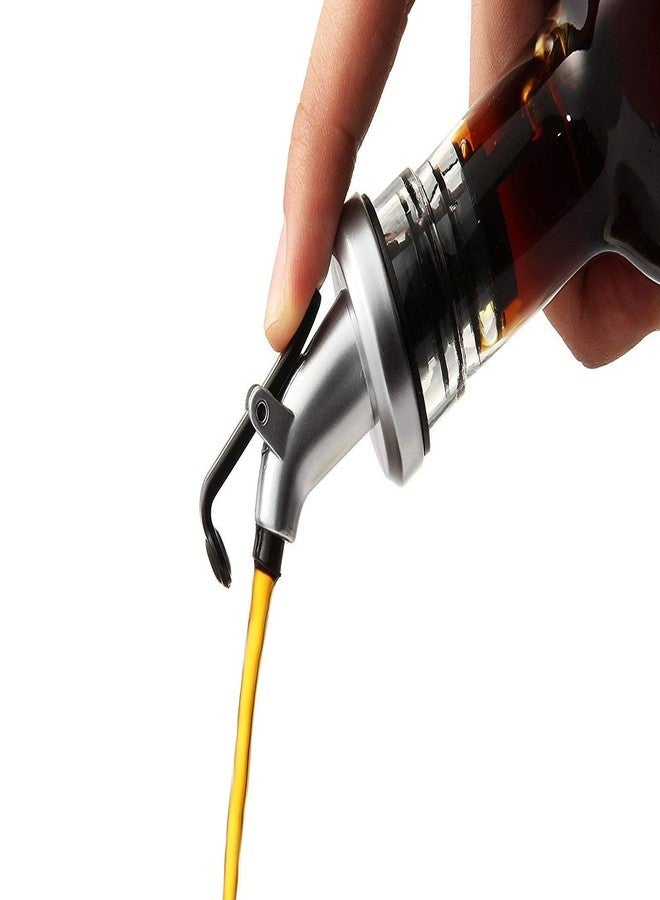 باسكيتي زجاجة توابل شفافة من باسكتي للزيت والخل، مناسبة لطاولة الطعام وموزع المطبخ - 500 مل (عبوة من قطعة واحدة) - Image 3